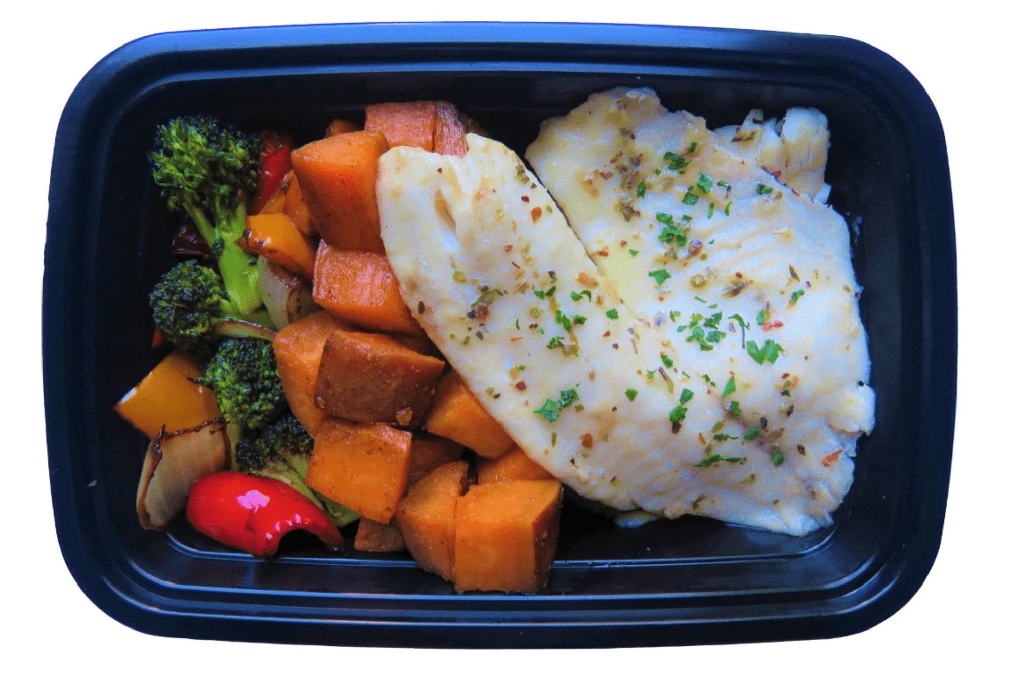 Garlic Butter Tilapia with Roasted Veggies