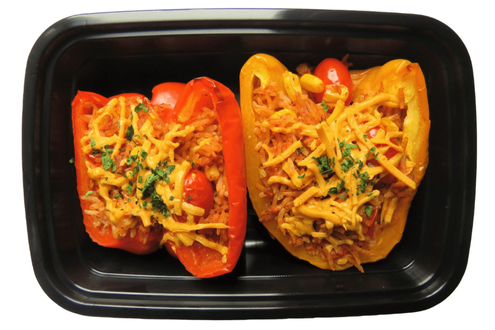 Rice & Tomato Stuffed Peppers