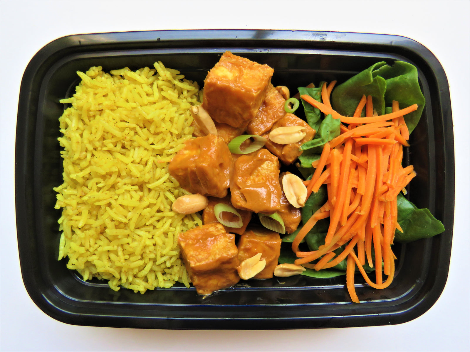 Peanut Marinated Tofu with Curry Rice
