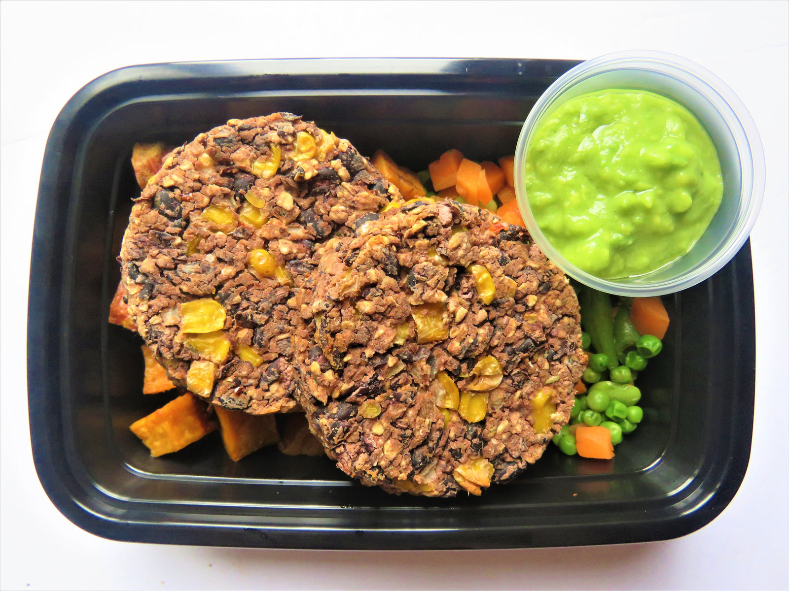 Mexican Black Bean Burger W/ Roasted Sweet Potato